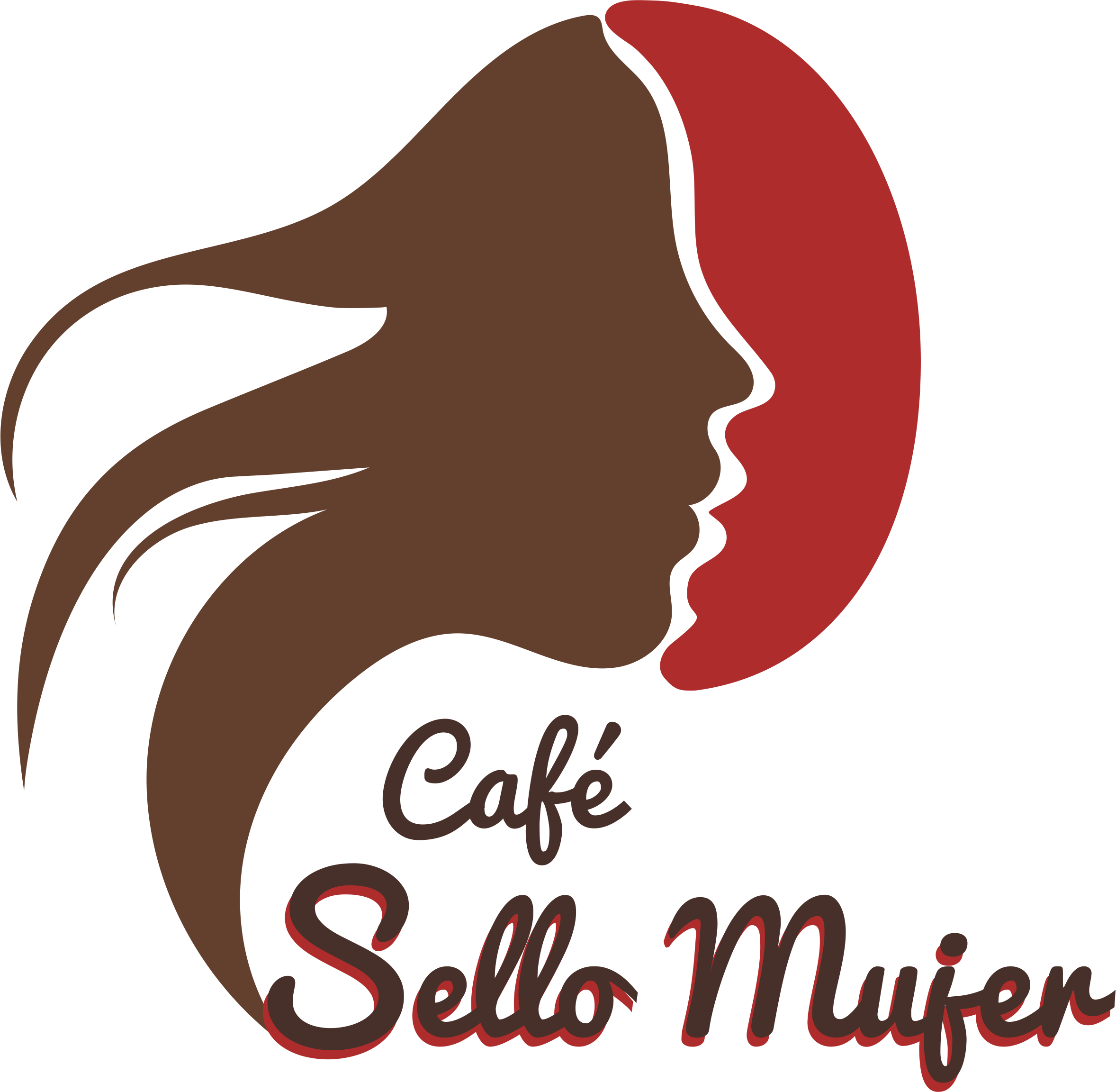 LOGO EDITABLE CAFE SELLO MUJER